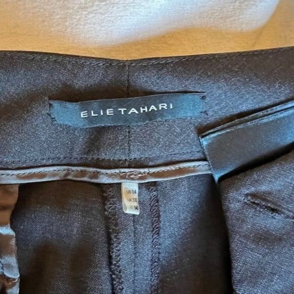 Elie Tahari Brown Dress Wool Pants/Trousers - Size 14 - Picture 9 of 9